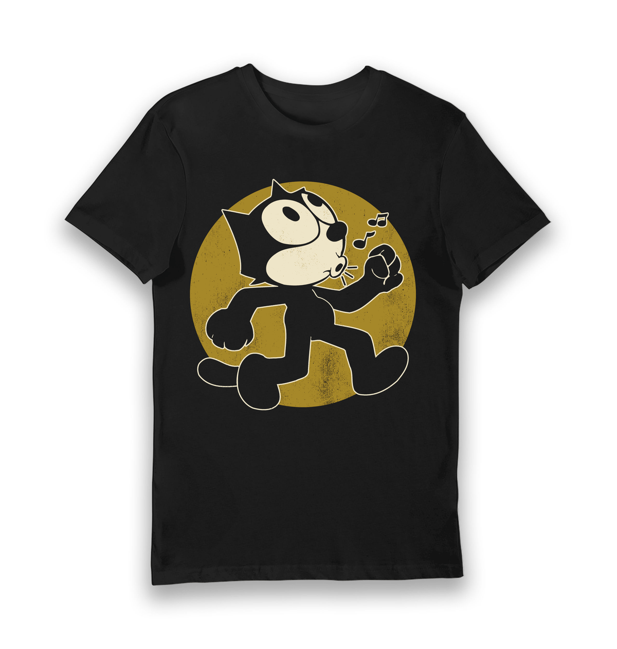Black Printed T-shirt Front