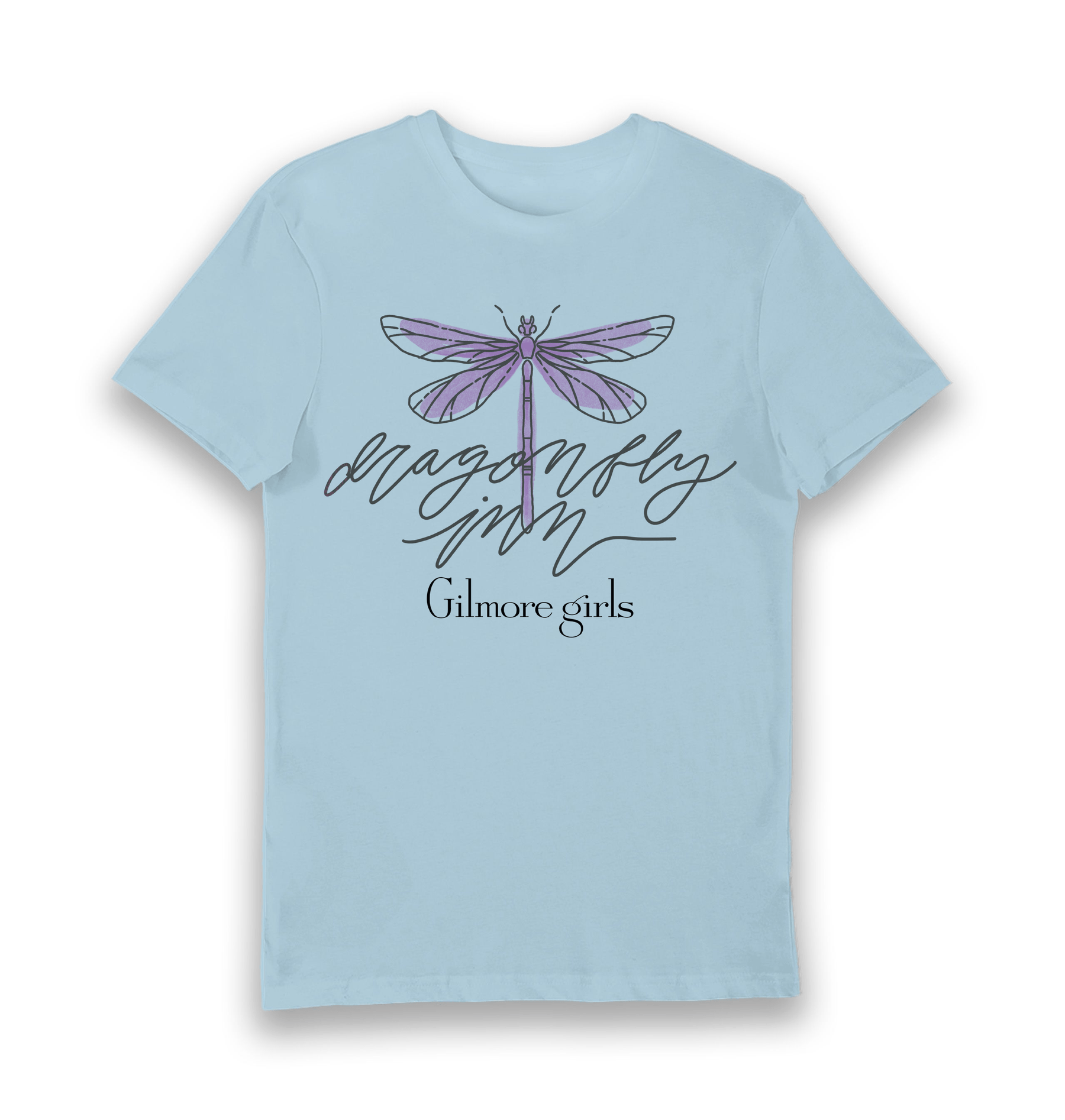 Light Blue Printed T-shirt Front