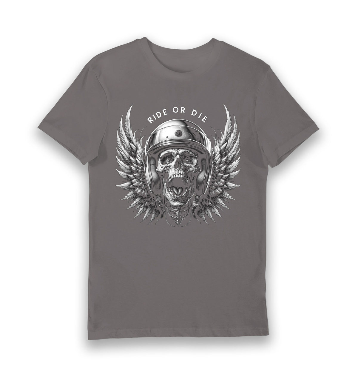 Charcoal Printed T-shirt Front