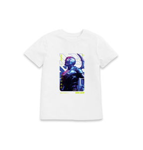 White Printed Kids T-Shirt Front
