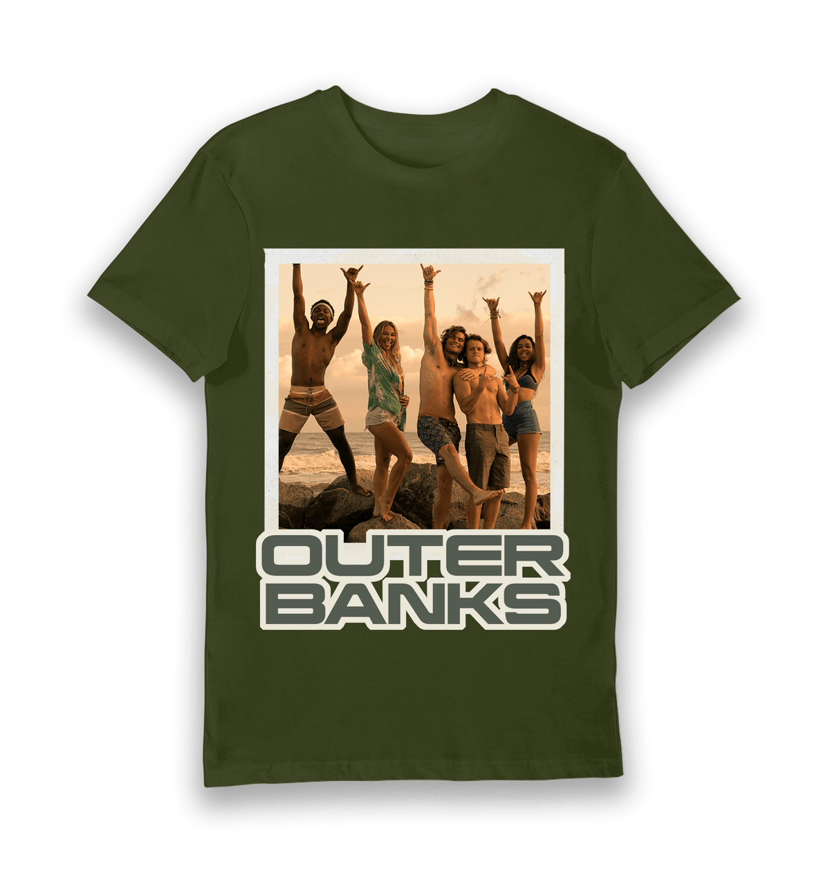 Forest Green Printed T-shirt Front