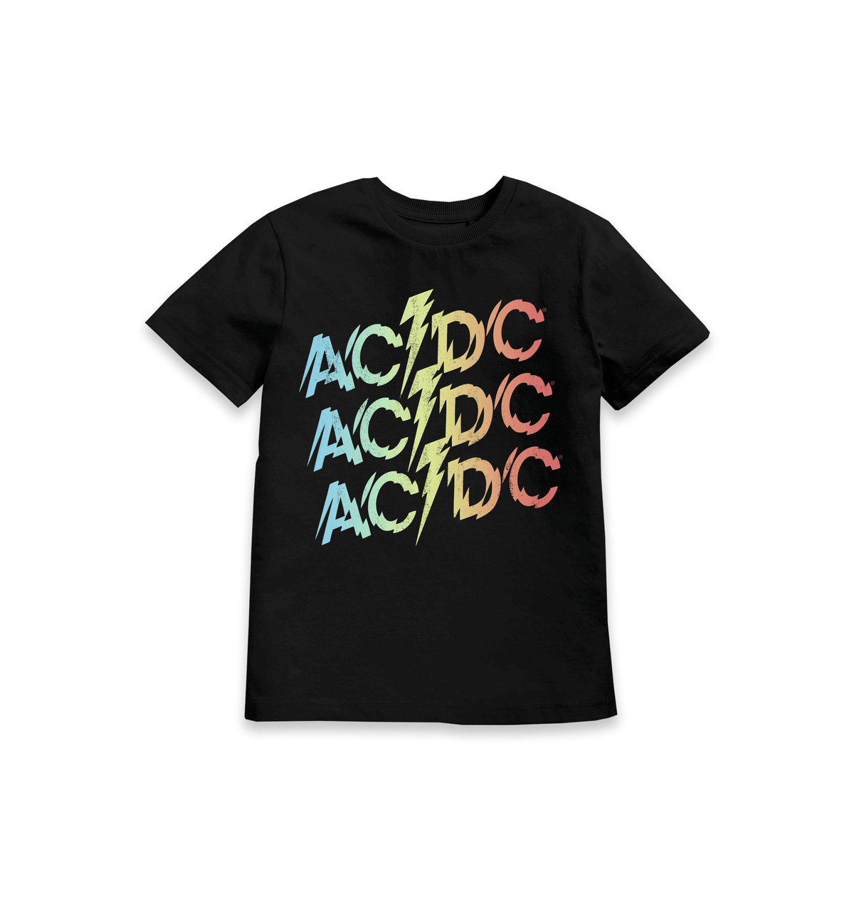 Black Printed Kids T-Shirt Front