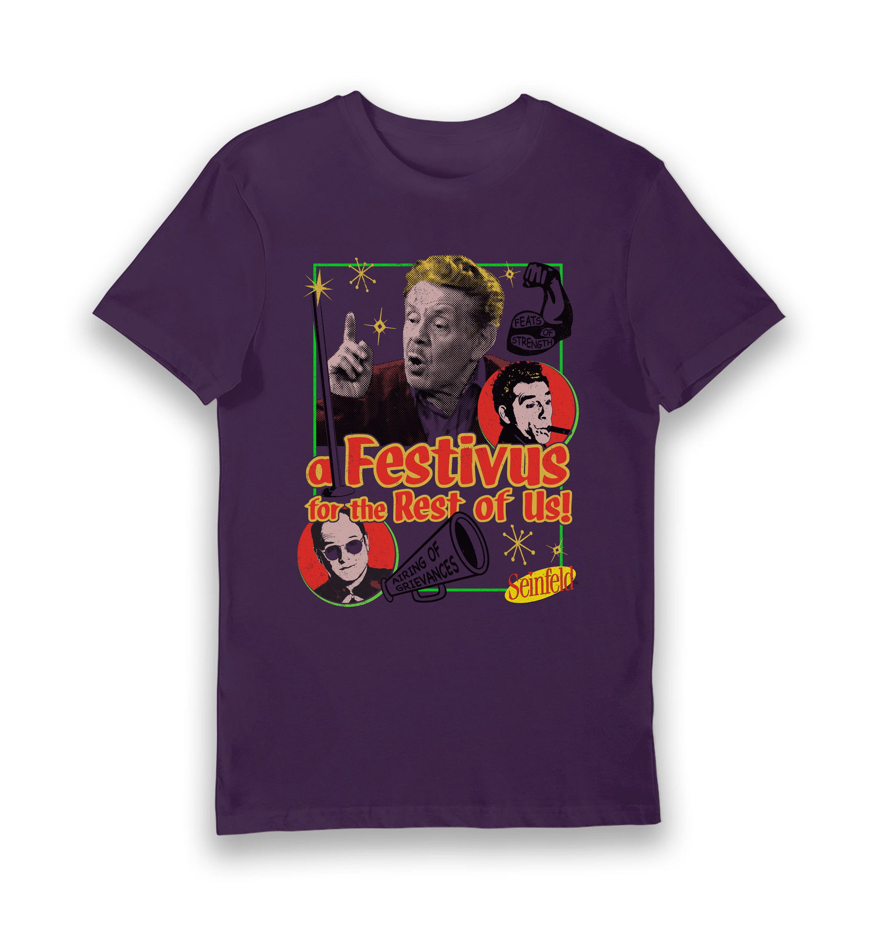 Purple Printed T-shirt Front