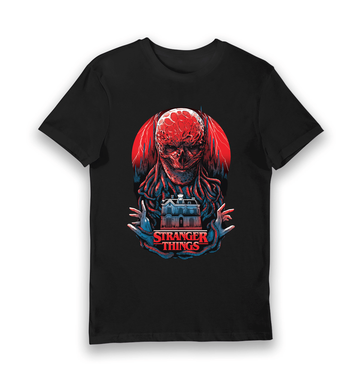 Black Printed T-shirt Front