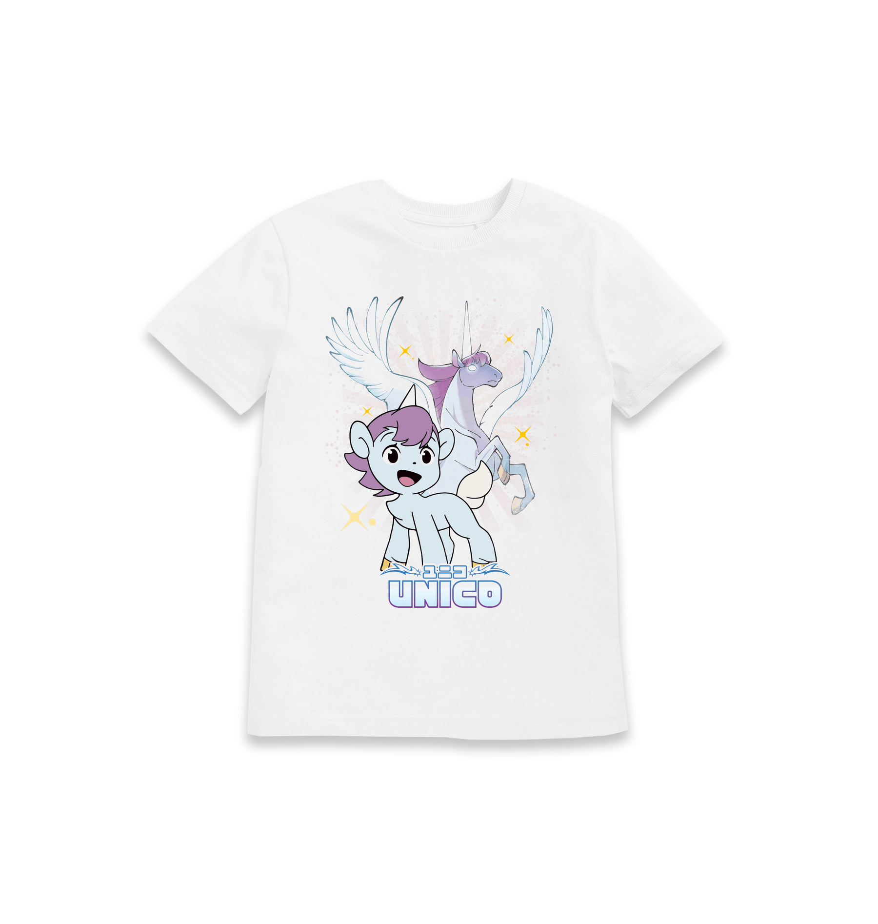 White Printed Kids T-Shirt Front