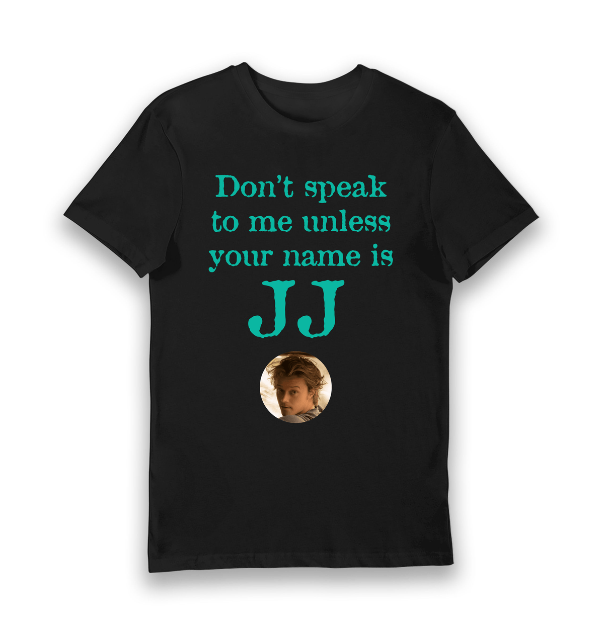 Black Printed T-shirt Front