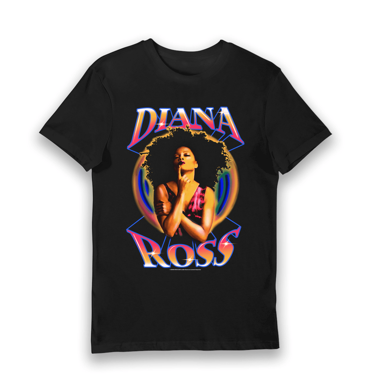 Black Printed T-shirt Front