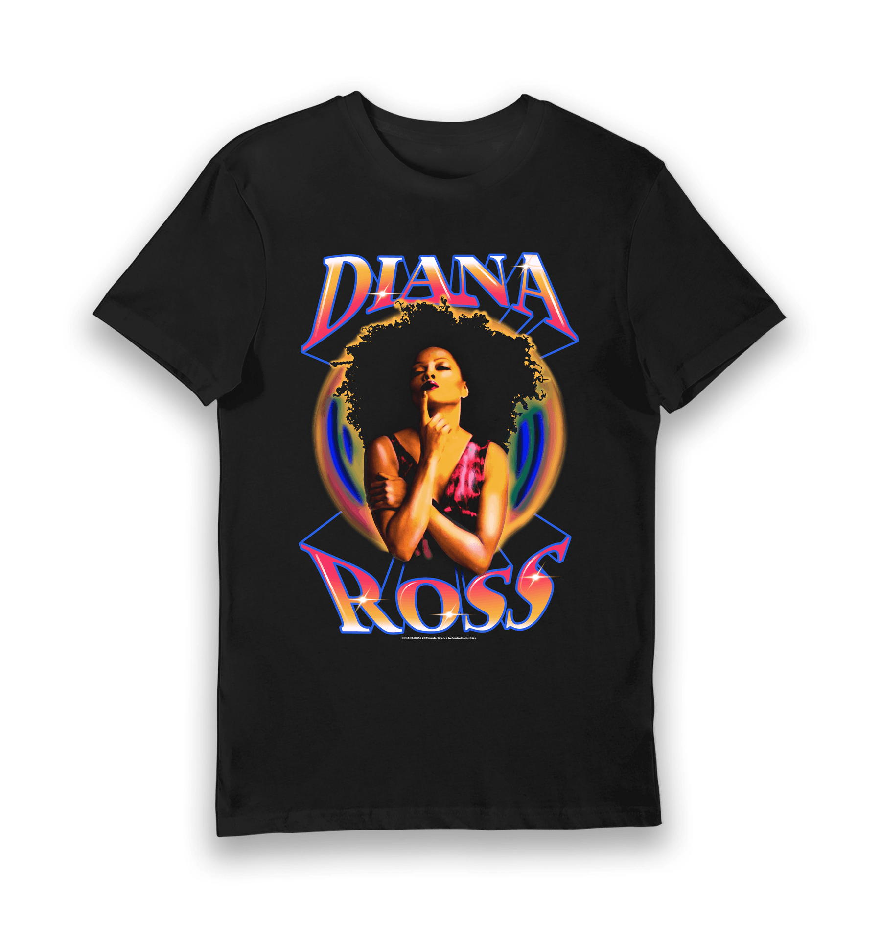 Black Printed T-shirt Front