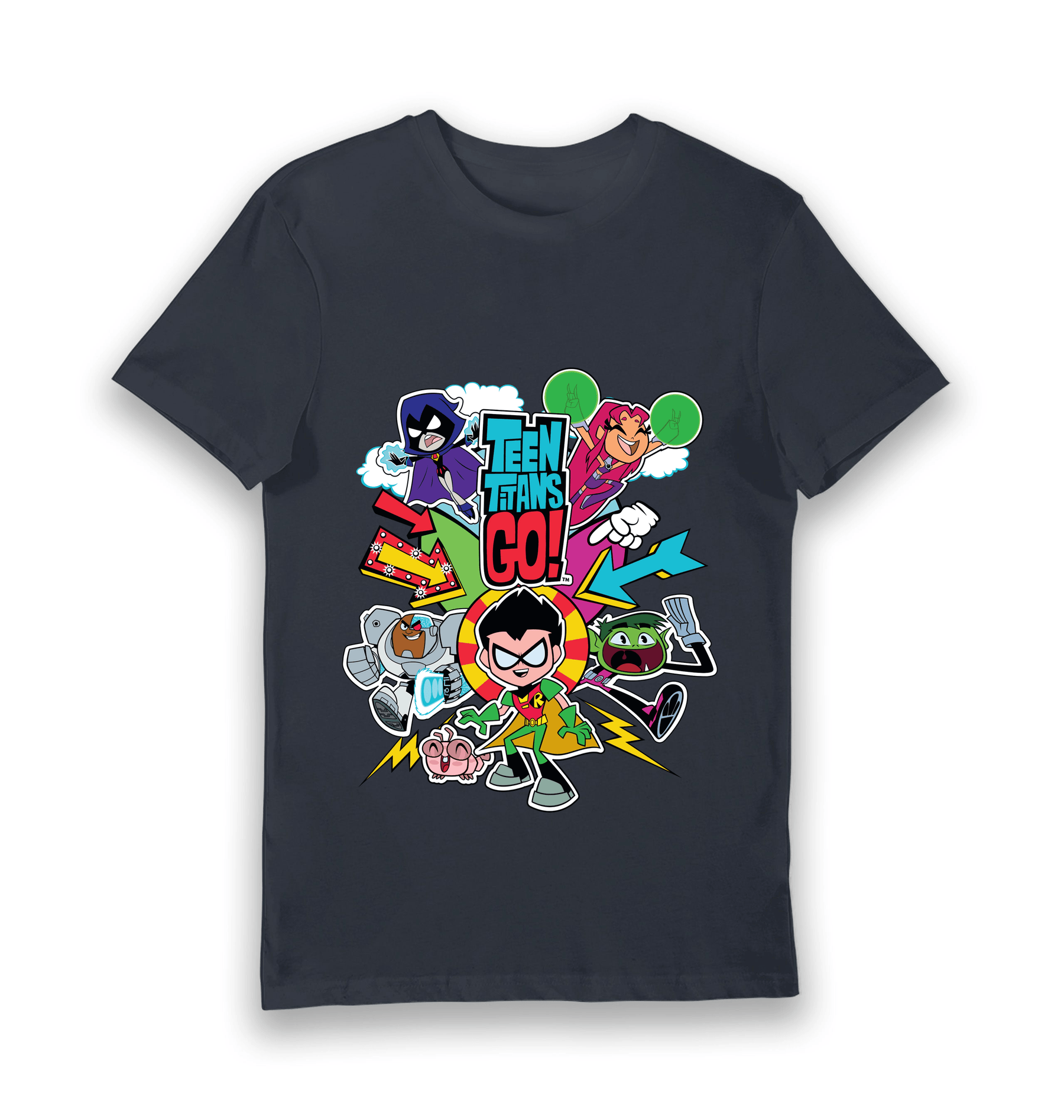 Navy Printed T-shirt Front