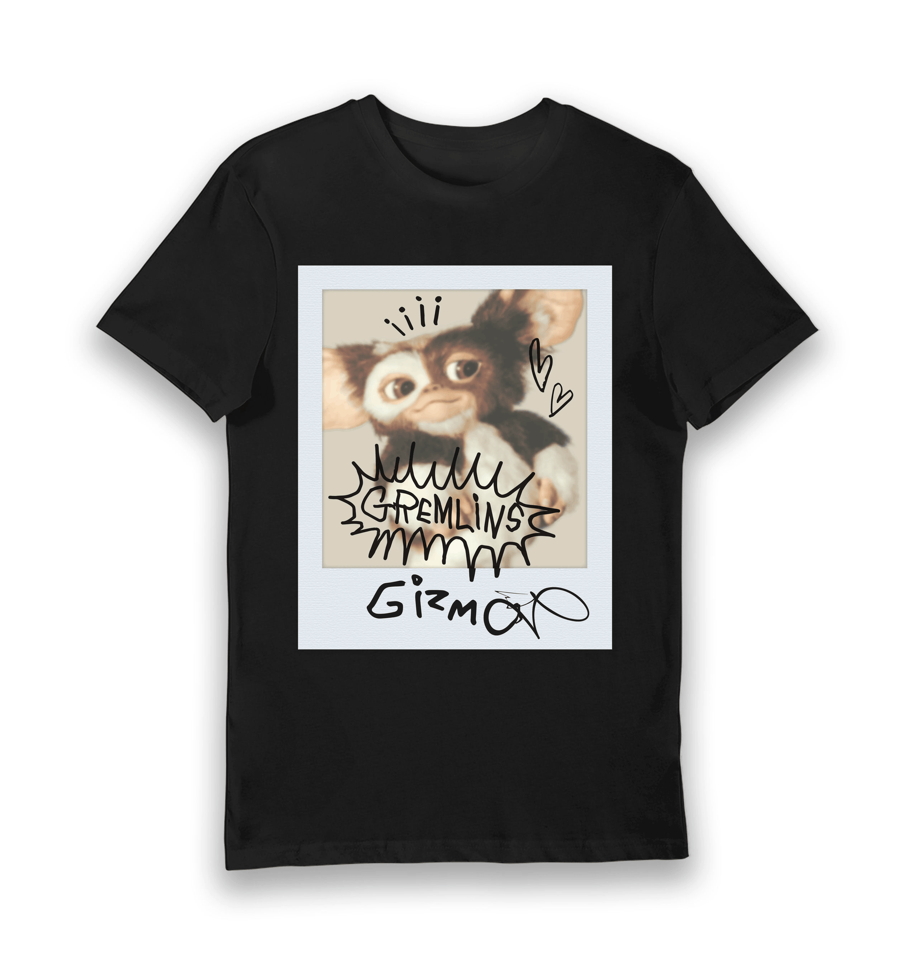 Black Printed T-shirt Front