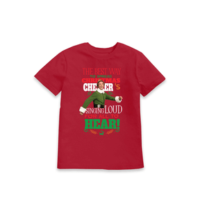 Red Printed Kids T-Shirt Front