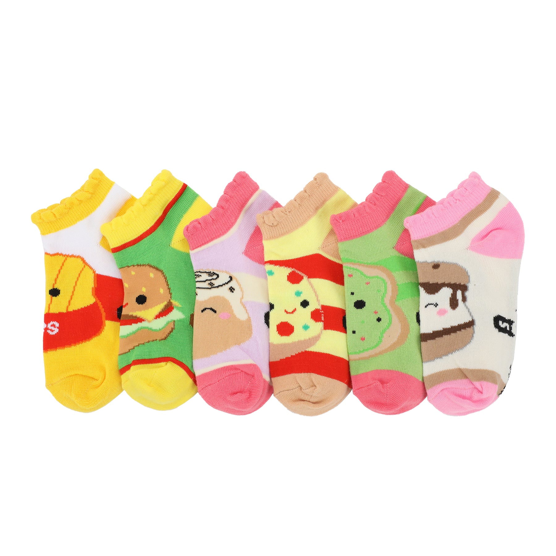 Squishmallows Mixed Characters Youth 6 Pair Ankle Socks