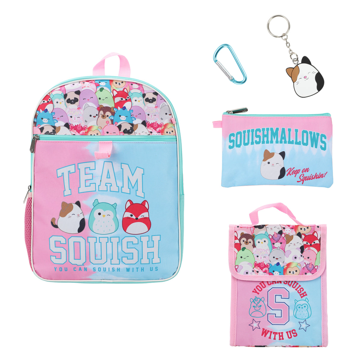 Squishmallows Team Squish Back To School Backpack 5 Pc Set