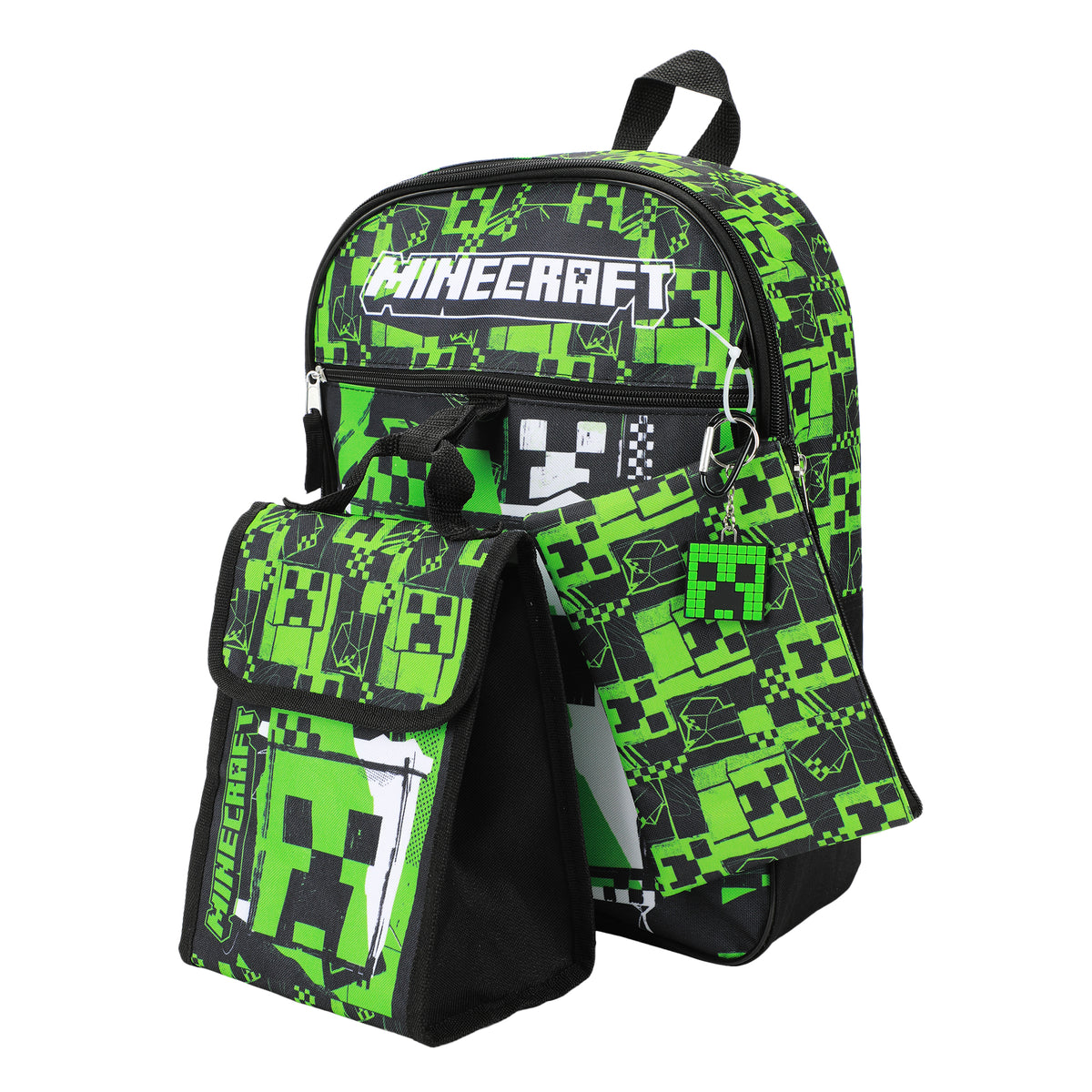 Minecraft Creeper Back To School Backpack 5 Piece Set