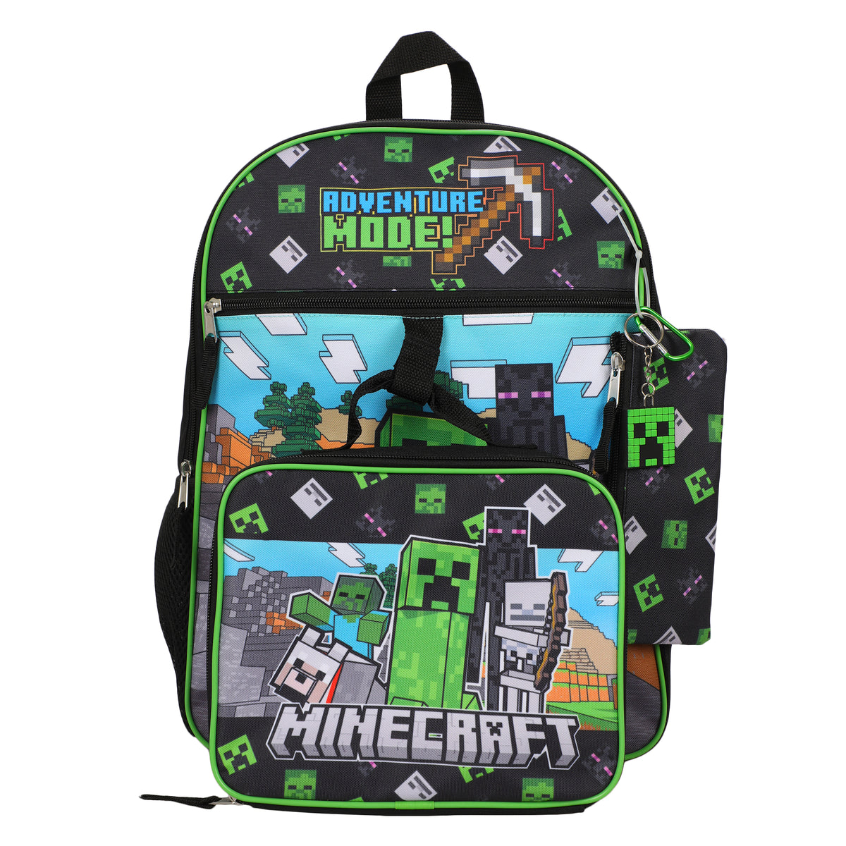 Minecraft Adventure Mode Backpack 5 Piece Set