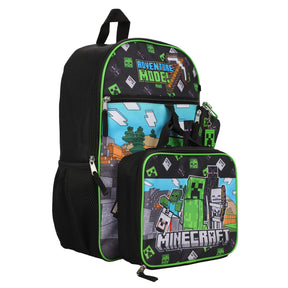 Minecraft Adventure Mode Backpack 5 Piece Set