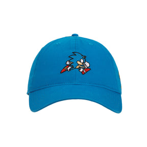 Sonic The Hedgehog Heavy Cotton Wash Adult Adjustable Slide Blue Cap