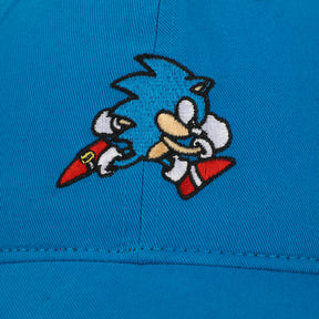 Sonic The Hedgehog Heavy Cotton Wash Adult Adjustable Slide Blue Cap