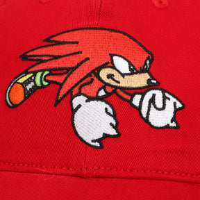 Sonic Knuckles Heavy Cotton Wash Adult Adjustable Slide Red Cap