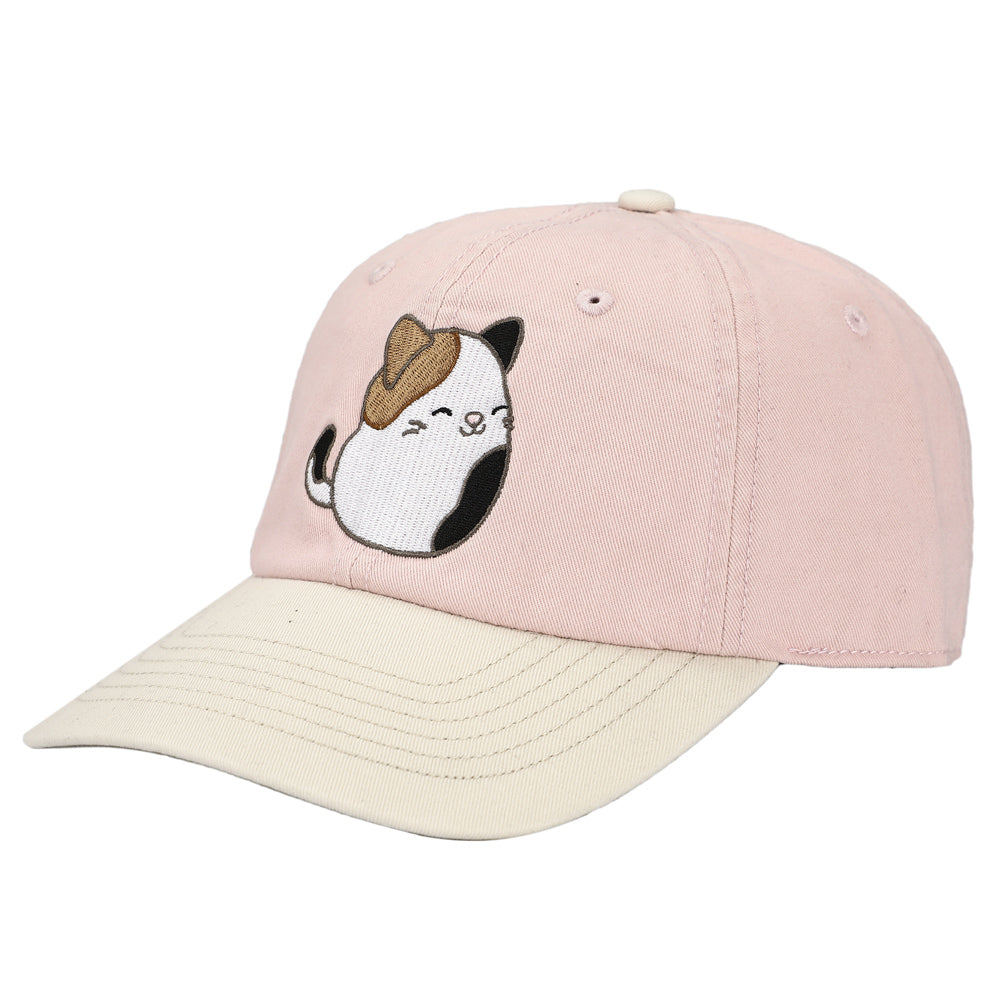Squishmallows Cam the Cat Embroidery Adult Pink Cap