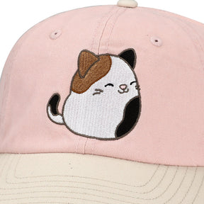 Squishmallows Cam the Cat Embroidery Adult Pink Cap