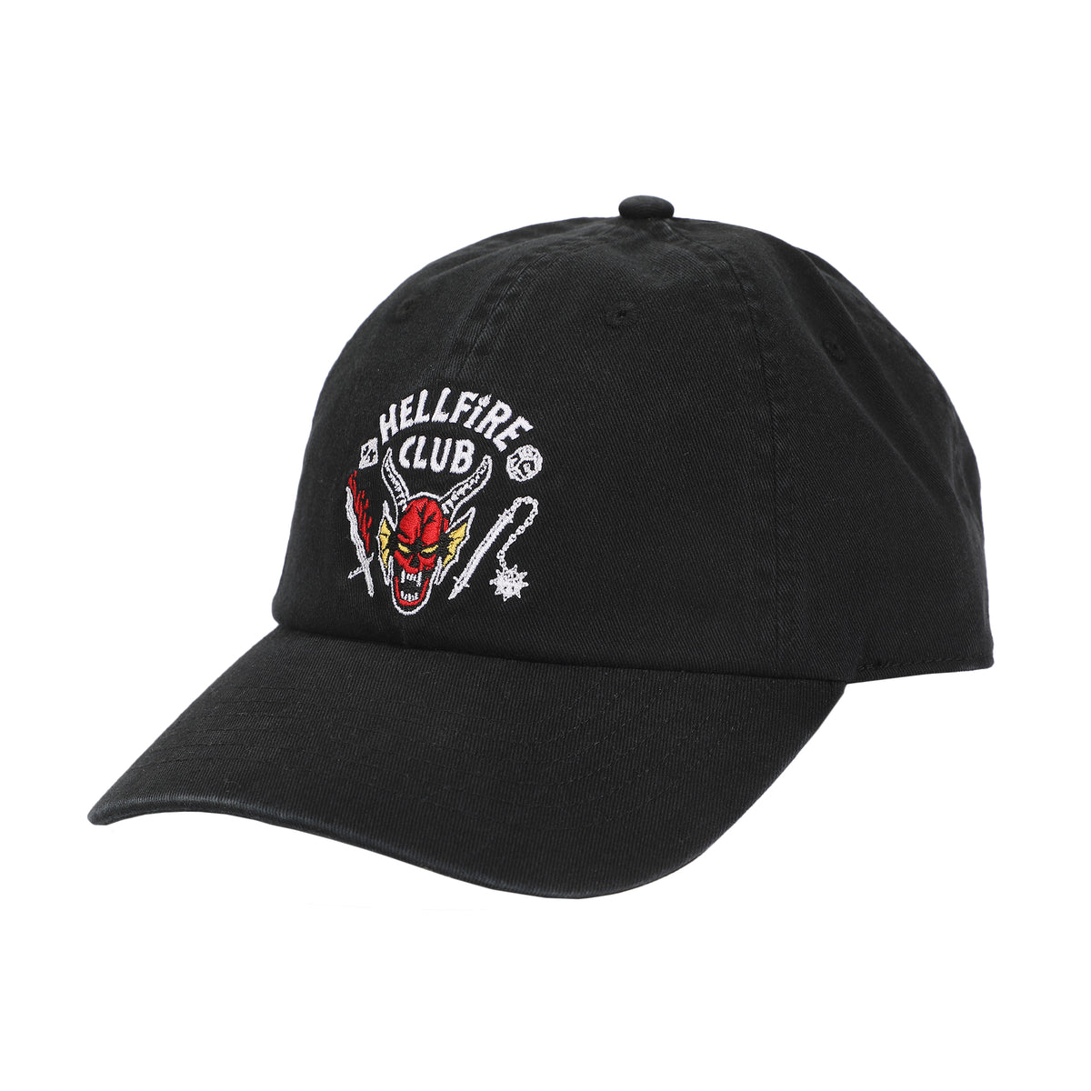 Stranger Things Hellfire Club Black Unstructured Baseball Cap
