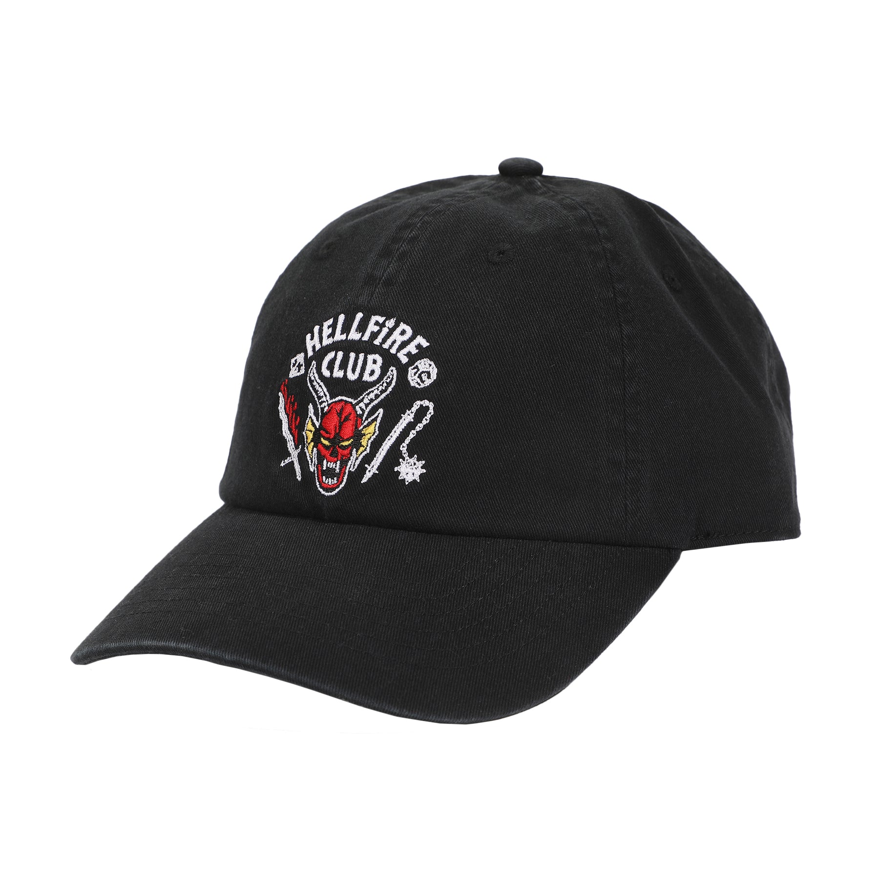 Stranger Things Hellfire Club Black Unstructured Baseball Cap
