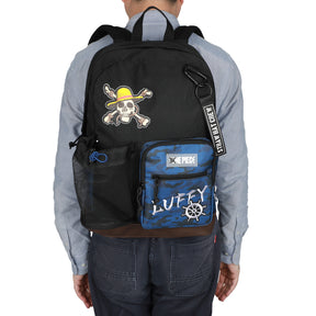 One Piece Luffy Blue Camo Backpack