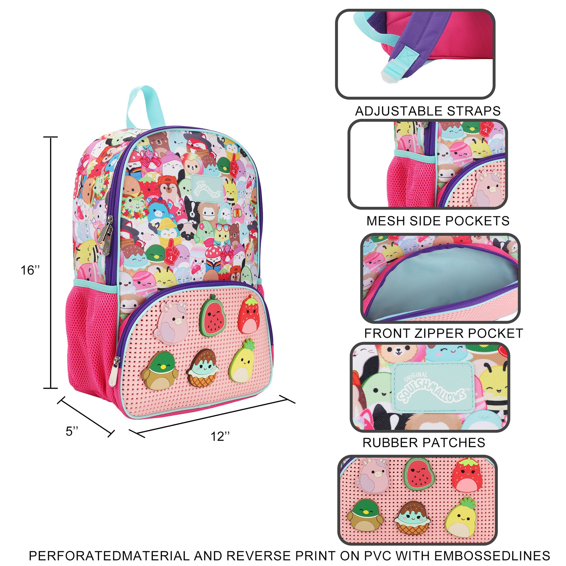 Squishmallows Character Party Kids Backpack