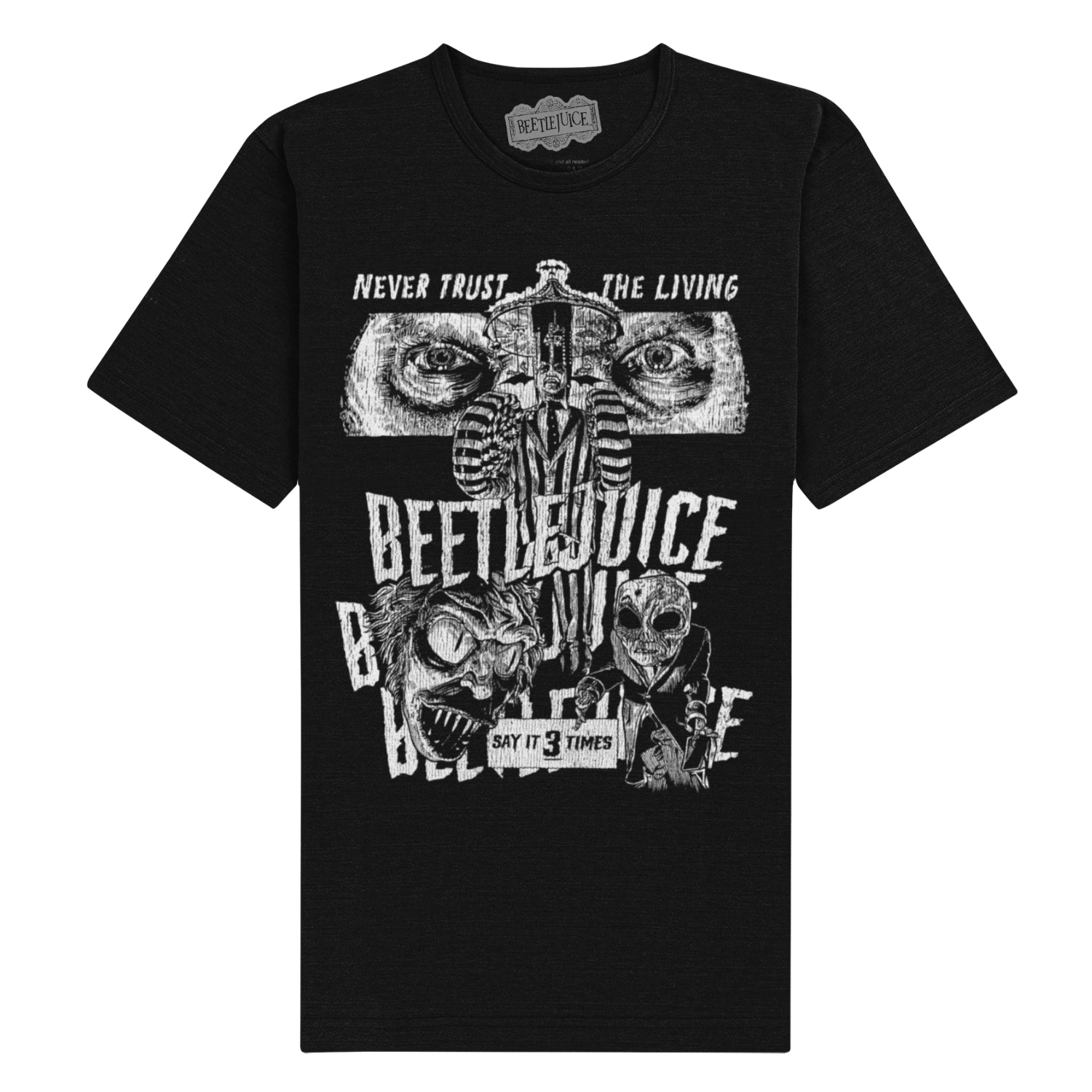 Beetlejuice - Three Times Unisex Black T-Shirt