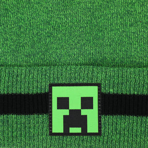 Minecraft 2 Pack Knitted Stripe Cuff Kids Beanies