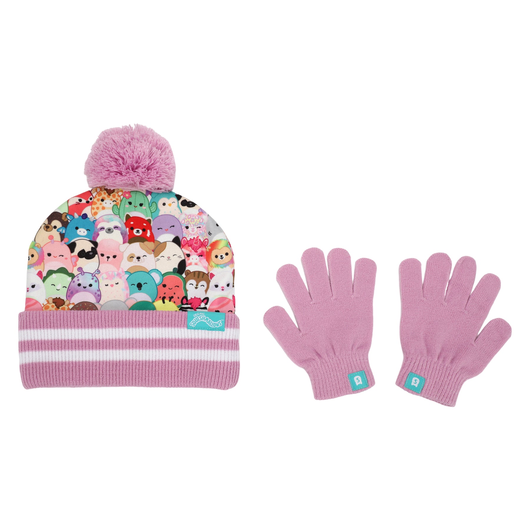 Squishmallows Characters Youth Beanie & Gloves Combo