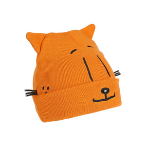 Dog Man Petey the Cat Youth Beanie & Gloves Set with 3D Ears & Whiskers