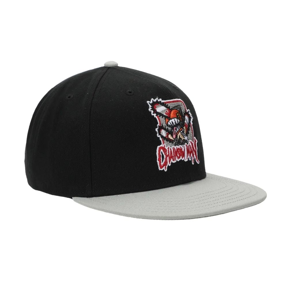 Chainsaw Man Character Logo Adult Black Snapback Hat, Black, One size