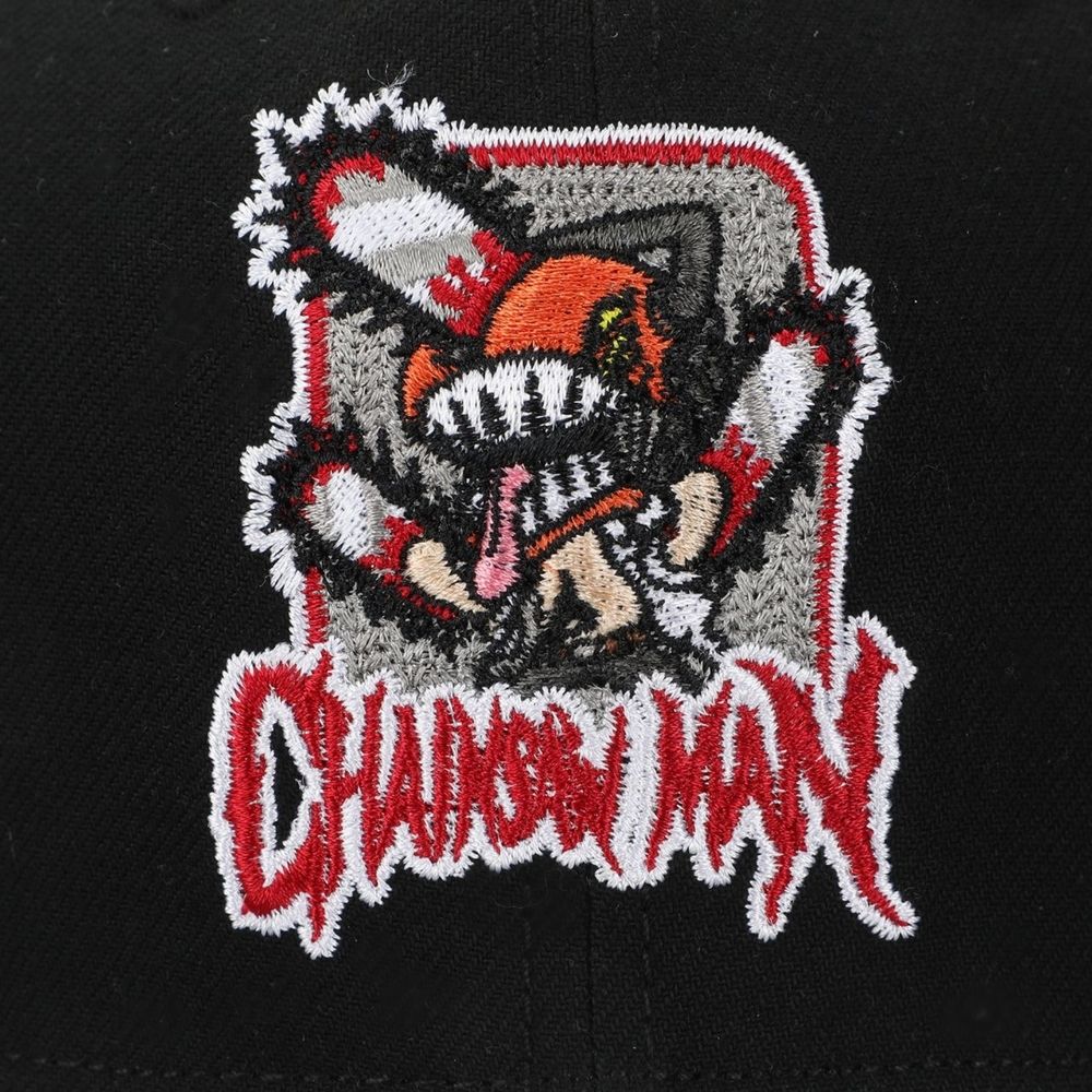 Chainsaw Man Character Logo Adult Black Snapback Hat, Black, One size