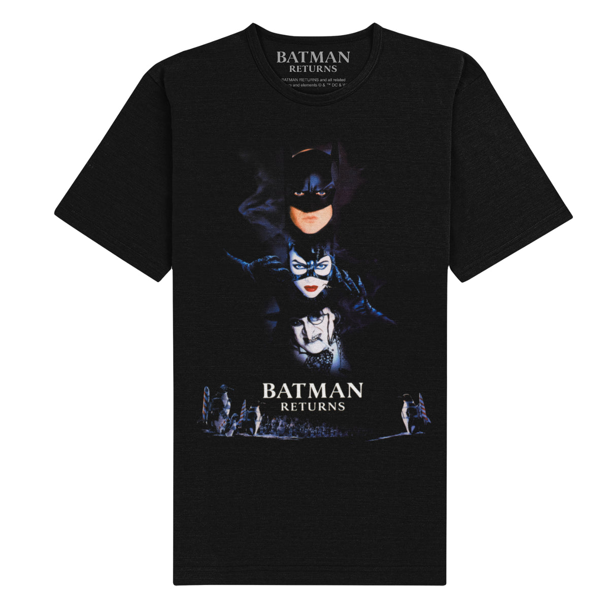 DC Batman Returns - Poster Unisex Black T-Shirt
