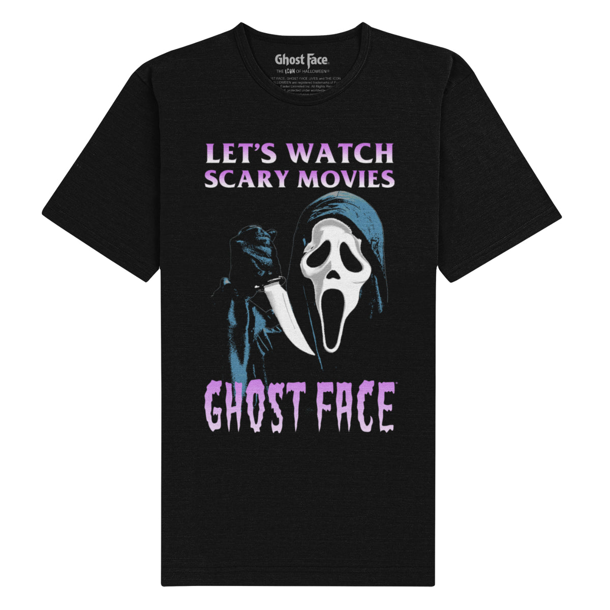 Ghostface - Lets Watch Unisex Black T-Shirt