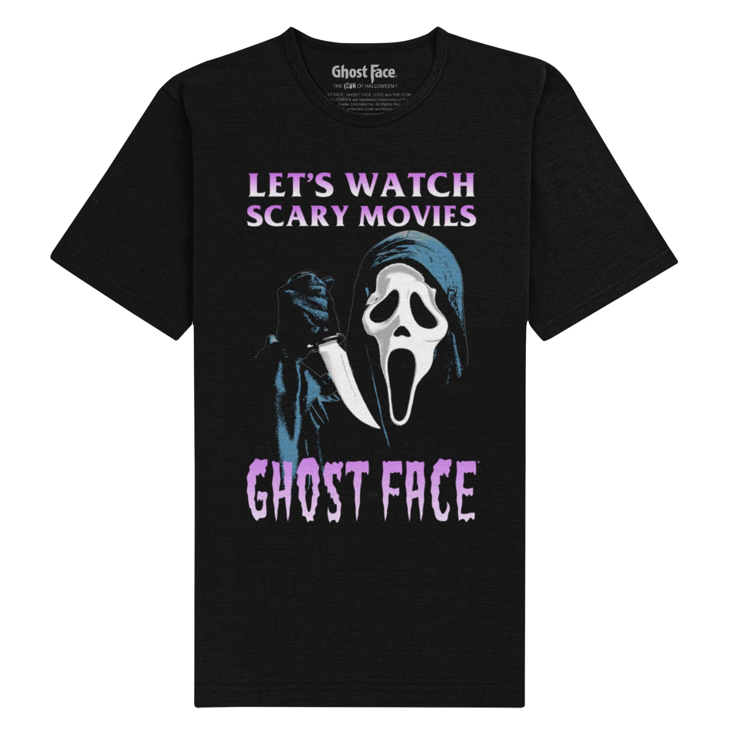 Ghostface - Lets Watch Unisex Black T-Shirt