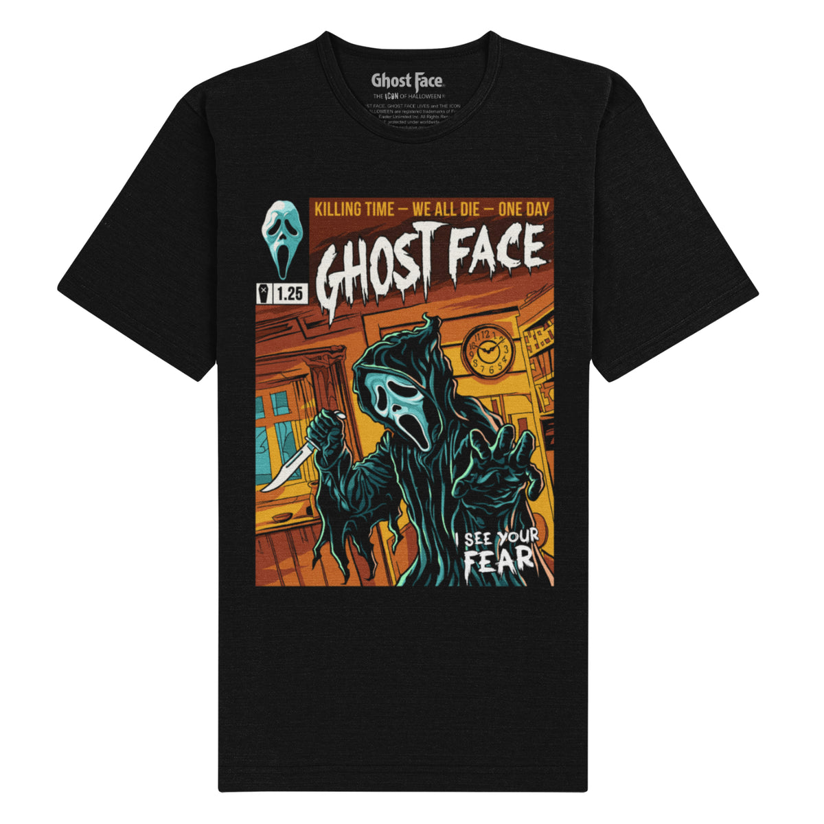 Ghostface - Comic Style Unisex Black T-Shirt