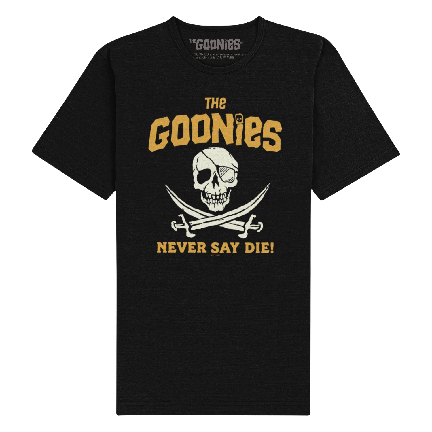 Goonies, The - Never Say Die Flag Black T-Shirt