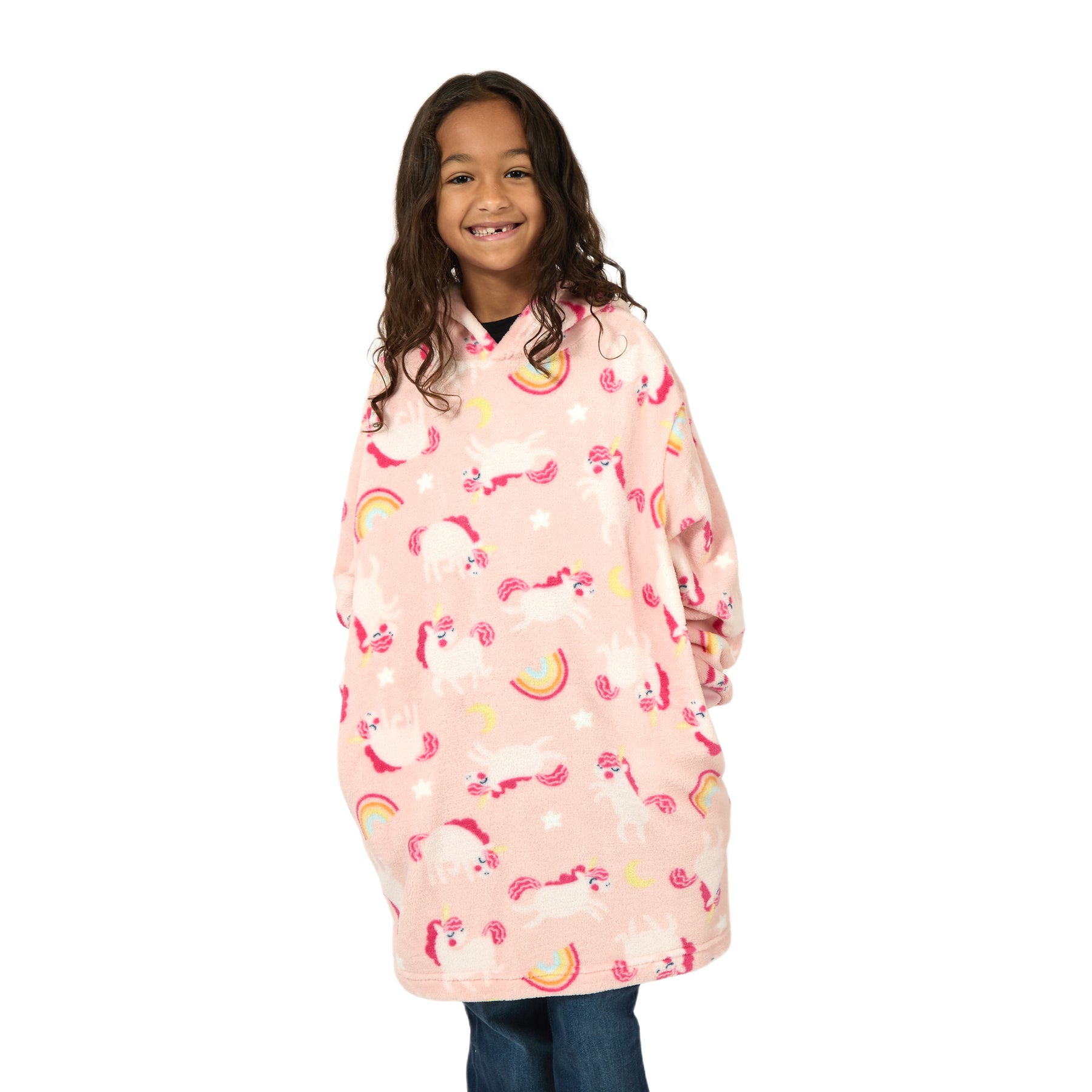 Bioworld Pink Fleece Unicorn Kids Snoodie