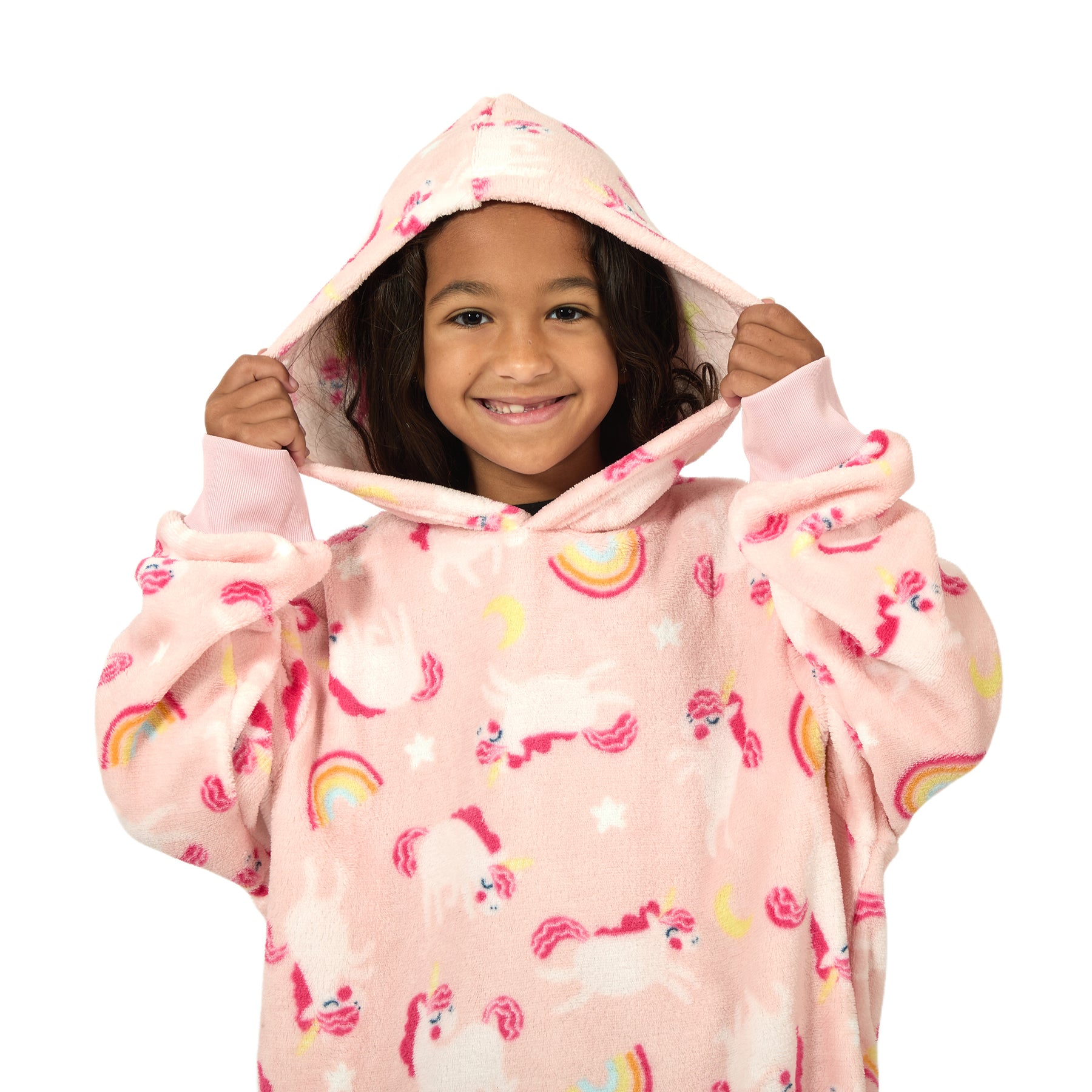 Bioworld Pink Fleece Unicorn Kids Snoodie