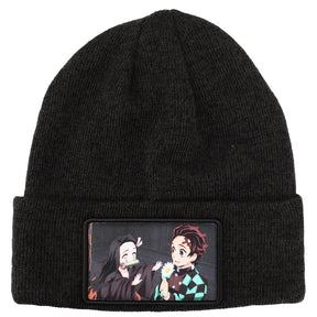 Demon Slayer Tanjiro & Nezuko Sublimated Patch Beanie