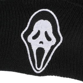 Ghostface Embroidered Face Logo On Black  Cuff Beanie