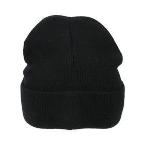 One Piece (Animated) Jolly Roger Pirate Cuff Embroidery On Ribbed Black Acrylic Knit Cuff Beanie