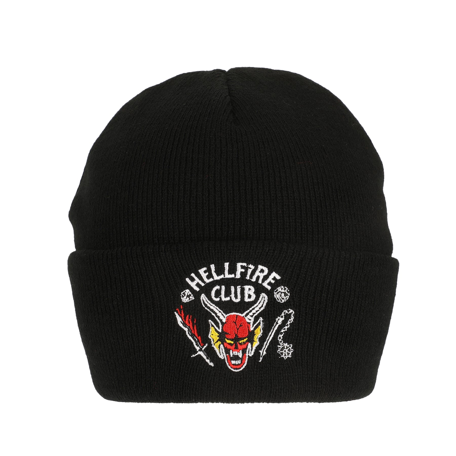 Stranger Things Hellfire Club Embroidery Cuff Beanie