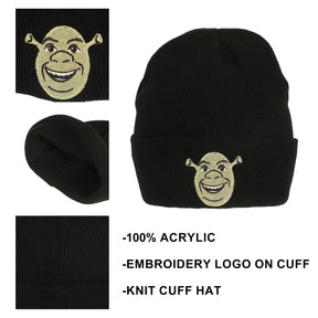 Shrek Embroidery Acrylic Knit Standard Cuff Beanie