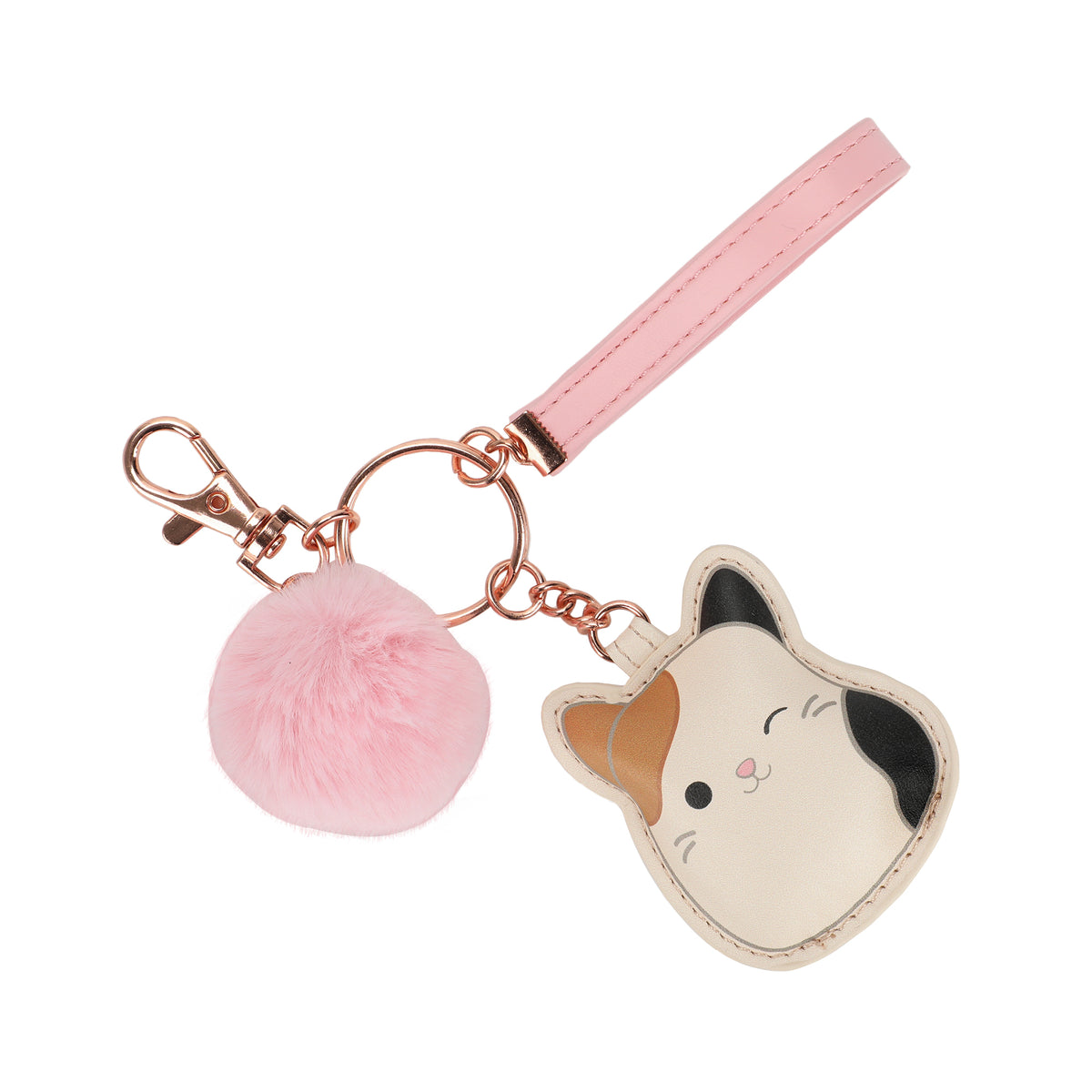 Squishmallows Cam the Cat Multi Charm & Pom Keychain