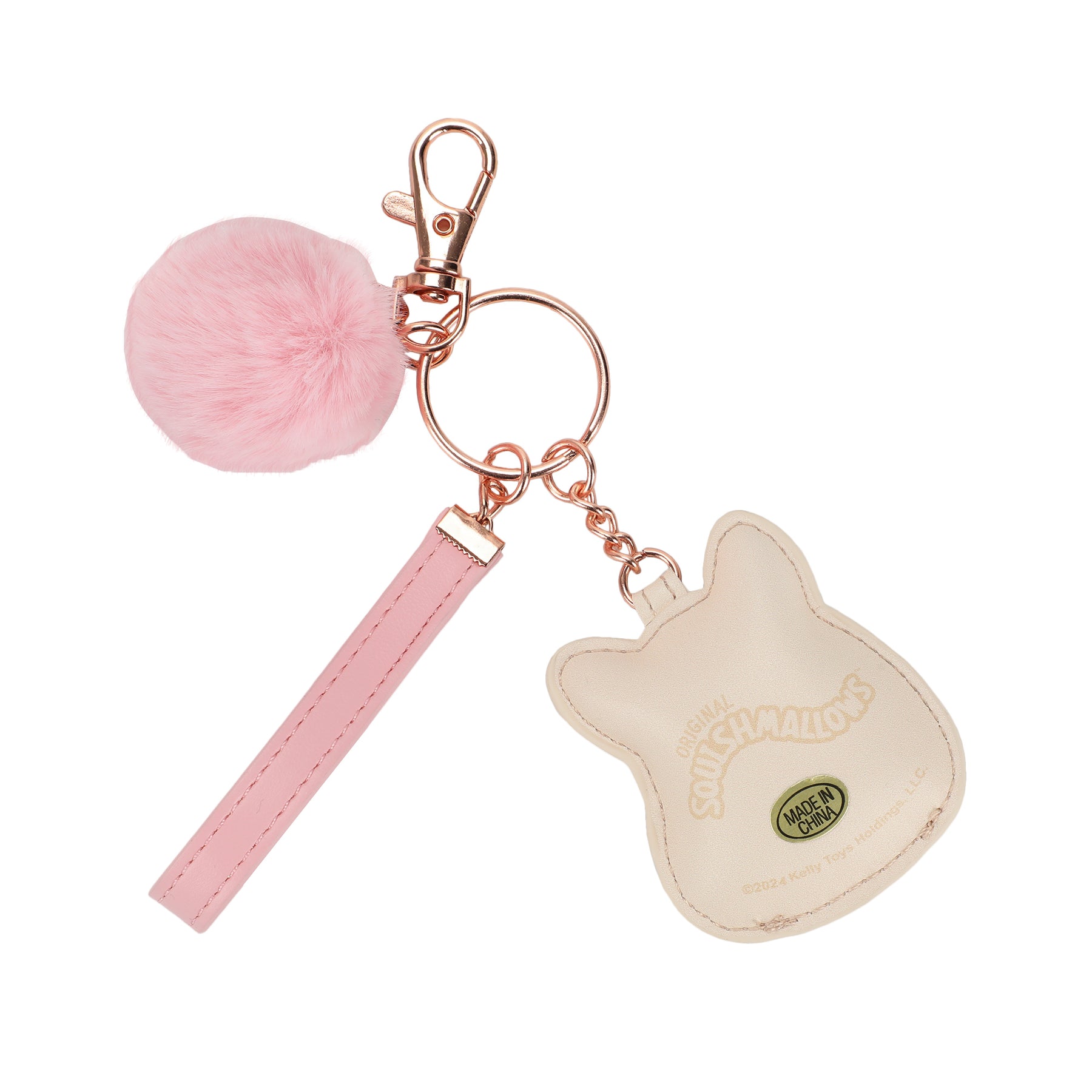 Squishmallows Cam the Cat Multi Charm & Pom Keychain