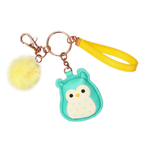 Squishmallows Winston the Owl Multi Charm & Pom Keychain